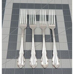 International Silverplate Waverly Dinner Place Forks 7-1/4 Inch Set of 4